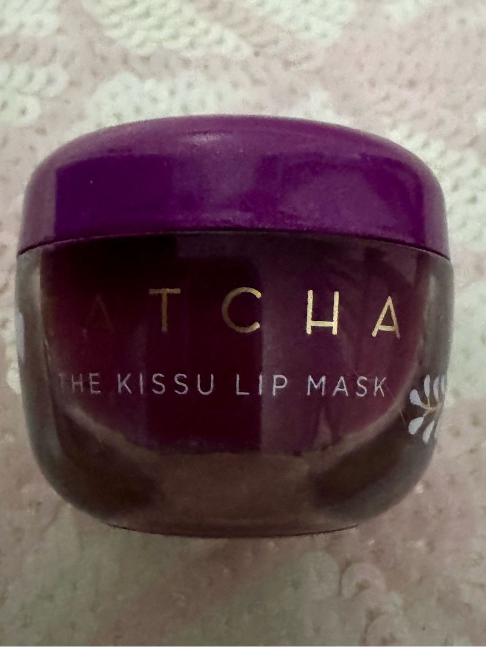 New Tatcha Purple Jar Lip Mask with Gold Accents - Picture 2 of 3